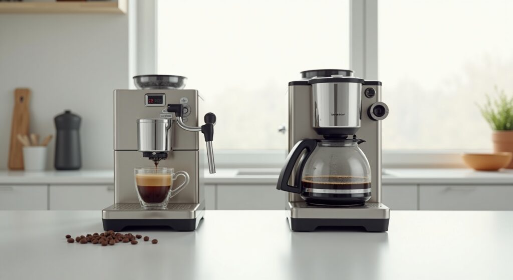 espresso machine vs coffee brewer