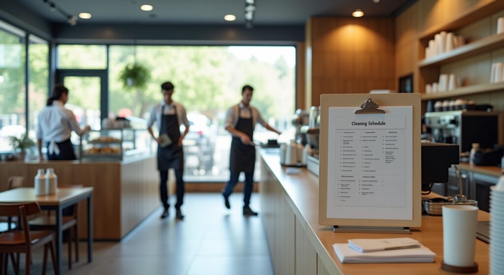 Cafe Cleaning Schedule cafe cleaning schedule