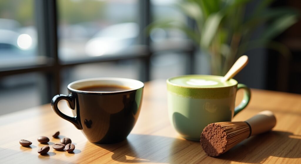 Coffee vs Matcha coffee vs matcha