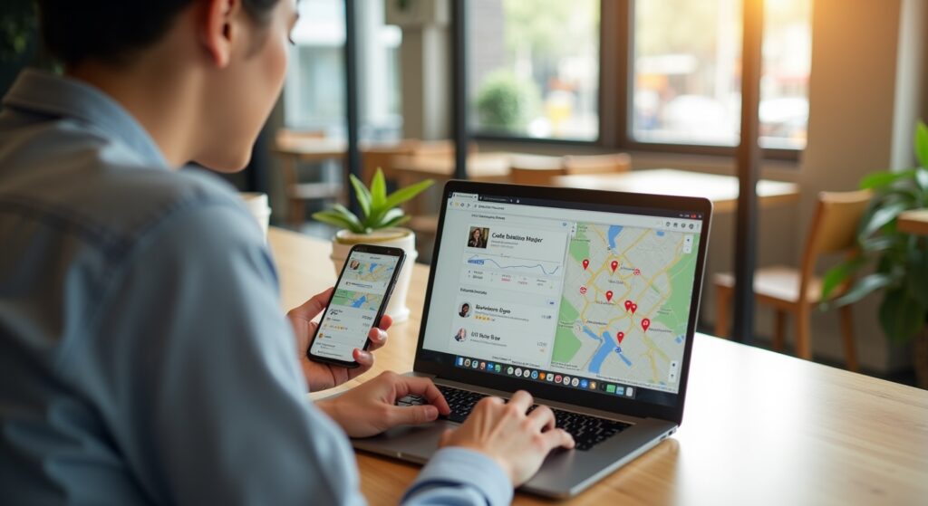 google maps ranking cafe